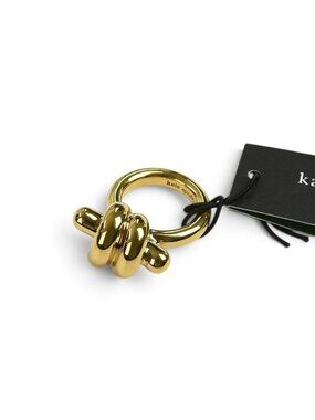 KATE SPADE Gold Tone ROPES & KNOTS Ring Size 7 NWT